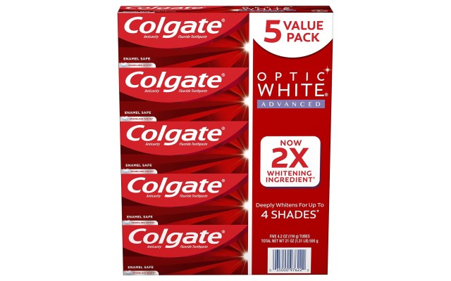 Optic Advanced Whitening Toothpaste, Sparkling White (4.2 Ounce, 5 Pack) Optic Advanced Whitening Toothpaste, Sparkling White (4.2 Ounce, 5 Pack)