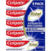 Colgate Total SF Advanced Whitening Whole Mouth Health Toothpaste 6.4 Oz Each 5 Pack