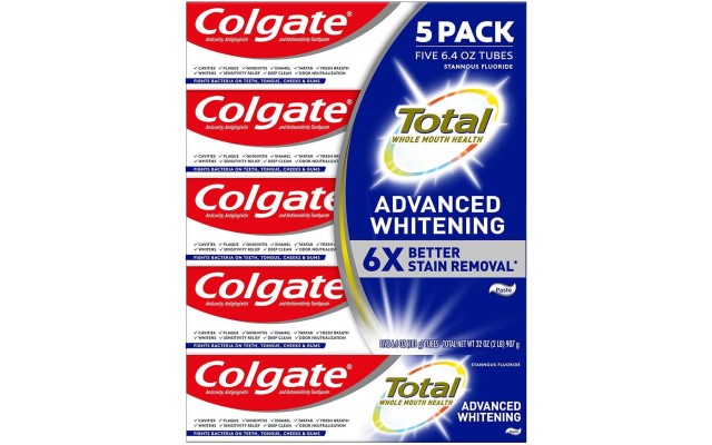 Total SF Advanced Whitening Whole Mouth Health Toothpaste 6.4 Oz Each 5 Pack  Total SF Advanced Whitening Whole Mouth Health Toothpaste 6.4 Oz Each 5 Pack