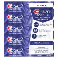 Crest 3D White Advanced Whitening Toothpaste, 5.2 oz, 5-count Crest 3D White Advanced Whitening Toothpaste, 5.2 oz, 5-count