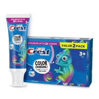 Crest Kids Advanced Fluoride Color Change Toothpaste, Bubblegum Flavored, 4.2 oz, 2 pack Crest Kids Advanced Fluoride Color Change Toothpaste, Bubblegum Flavored, 4.2 oz, 2 pack
