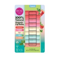 eos Natural USDA Organic Lip Balm, 9 Sticks, Multi