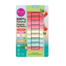 eos Natural USDA Organic Lip Balm, 9 Sticks, Multi