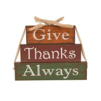 Glitzhome Wooden – Give Thanks Block Set Glitzhome Wooden – Give Thanks Block Set