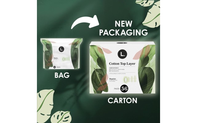  Ultra Thin Pads for Women, Regular, 100% Pure Cotton Top Layer 56 Ct