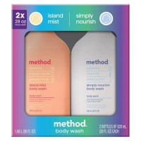 Method Island Mist and Simply Nourish body wash comboBody Wash, 28 Fluid Ounce (Pack of 2)