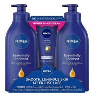 Nivea Essentially Enriched Body Lotion and Hand Cream Variety Pack (2x20 oz. body lotion, and 1x2.6 oz. hand cream) Nivea Essentially Enriched Body Lotion and Hand Cream Variety Pack (2x20 oz. body lotion, and 1x2.6 oz. hand cream)