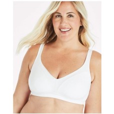 Playtex 18 Hour Bounce Control Convertible Wirefree Bra Wicking Cool Comfor, White, 38DD