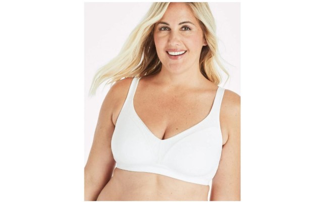 18 Hour Bounce Control Convertible Wirefree Bra Wicking Cool Comfor, White, 38DD  18 Hour Bounce Control Convertible Wirefree Bra Wicking Cool Comfor, White, 38DD