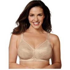 Playtex 18 Hour Wirefree Bra Front Close Back Power Support Womens USE525, Nude, 40B