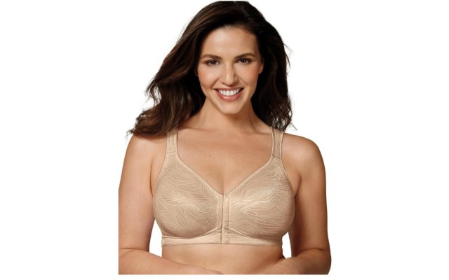  18 Hour Wirefree Bra Front Close Back Power Support Womens USE525, Nude, 40B