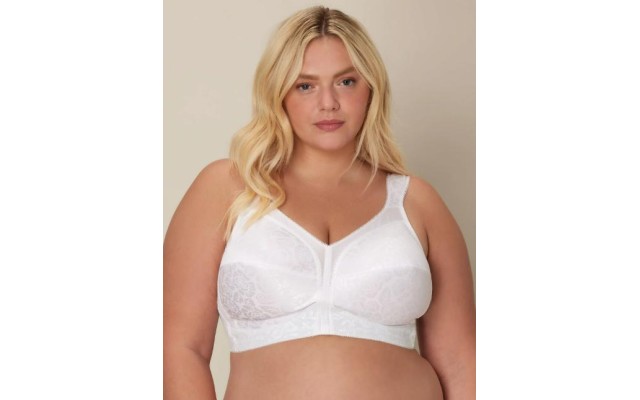  Bra 18 Hour Ultimate Shoulder Comfort Wirefree Women s Wide Straps 4693, White, 48DDD