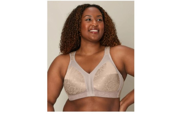  Bra 18 Hour Ultimate Shoulder Comfort Wirefree Women’s Wide Straps, White, 36D
