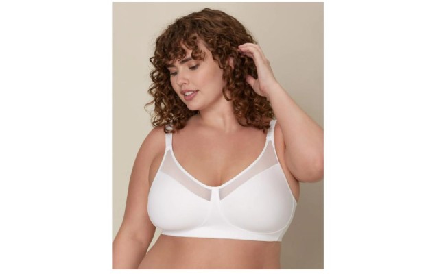  Wirefree Bra 18 Hour Smoothing Minimizer Smoothing Women’s 4697, White, 40D