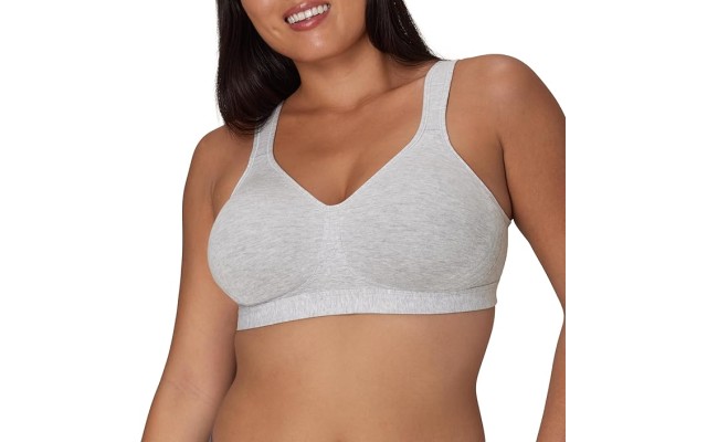  Womens Wireless Bra, 18 Hour Plus-Size T-Shirt Bras Available, Ultimate Lift, Gray, 38DD