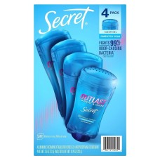 Secret Outlast Clear Gel Deodorant Completely Clean 2.6 Ounce (Pack of 4)