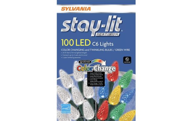Staylit C6 LED Color Changing Light Set, Color Changing (100 Pack) Staylit C6 LED Color Changing Light Set, Color Changing (100 Pack)