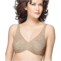 Wacoal Women’s Halo Lace Full Coverage Underwire Bra, Toast, 34DD