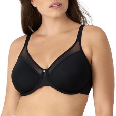 Bali Women’s Seamless Underwire Bra,  Convertible Straps, Ultra Light, 36DD, Black