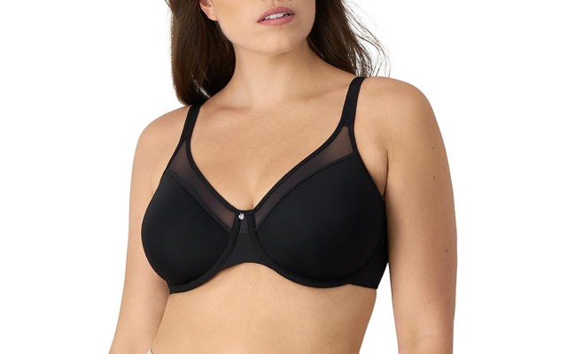 Women’s Seamless Underwire Bra, Convertible Straps, Ultra Light, 36DD, Black Women’s Seamless Underwire Bra, Convertible Straps, Ultra Light, 36DD, Black