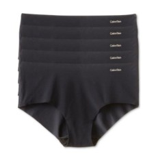 Calvin Klein Underwear Invisibles 5-Pack Hipster (Black) Women’s Underwear, XS