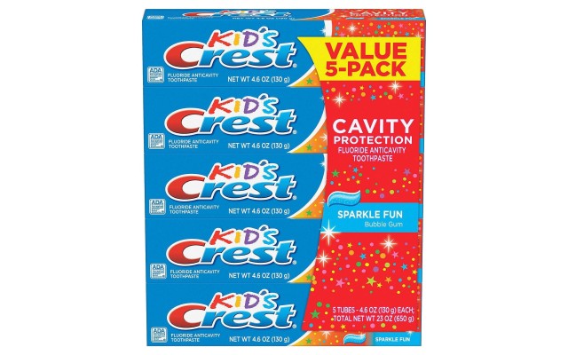 Kid's Toothpaste, Sparkle Fun 4.6 oz, 5 pk. Kid's Toothpaste, Sparkle Fun 4.6 oz, 5 pk.