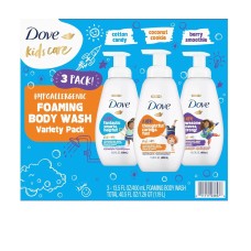 Dove Kids Care Foaming Body Wash Variety Pack 13.5 Fluid Ounce (Pack of 3)