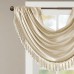  Elena Faux Silk Waterfall Embellished Valance, Champagne, 38″W x 46″L