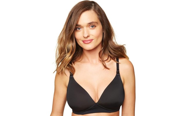  Women’s Comfort and Soft Lightly Lined Wireless Maternity & Nursing Bra, 40D, Black