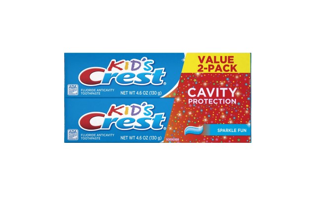 Pack of 2 -  Kids , Fluoride Anticavity Toothpaste, Sparkle Fun Flavor, 4.6-Ounce Tube Packaging May Vary