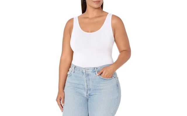 Women’s Seamless Reversible Shapewear Tank Top, White, S-M Women’s Seamless Reversible Shapewear Tank Top, White, S-M