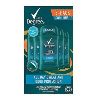 Degree Men Dry Protection Antiperspirant, Cool Rush 2.7 Oz – Pack of 5 – Packaging May Vary