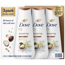 Dove Pampering Shea Butter & Vanilla Body Wash, 3 pk./23 oz.