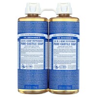 Dr. Bronner's Hemp Peppermint Pure-Castile Soap, 25 Fluid Ounce (Pack of 2)