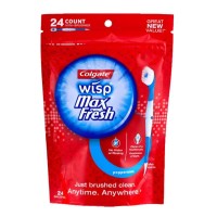 3 Pack - Colgate Max Fresh Wisp Disposable Mini Toothbrush, Peppermint, 24 Count x 3