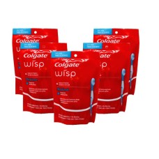 Colgate Max Fresh Wisp Disposable Mini Toothbrush, Peppermint - 24 Count, 5-Pack