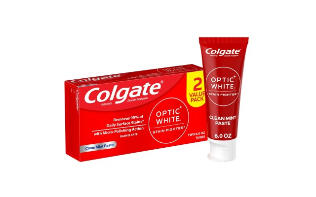  Optic White Stain Fighter Teeth Whitening Toothpaste Pack, Clean Mint, 6 oz, 2 Pack