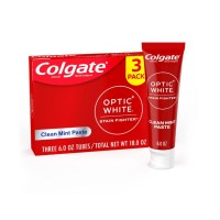 Colgate Optic White Stain Fighter Teeth Whitening Toothpaste Pack, Clean Mint, 6 oz, 3 Pack Colgate Optic White Stain Fighter Teeth Whitening Toothpaste Pack, Clean Mint, 6 oz, 3 Pack