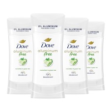 Dove 0% Aluminum Deodorant Stick – Cucumber and Green Tea, 4 pk./2.6 oz.