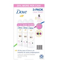 Dove Women's Invisible Dry Spray Antiperspirant Deodorant, 4.8 Ounce (3 Pack)