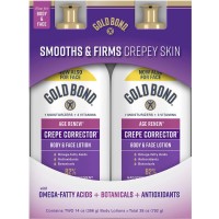 Gold Bond Age Renew Crepe Corrector Body Lotion, Replenishing & Smoothing Formula, 2 pk./ 14 oz.