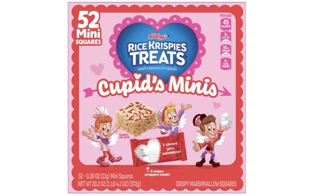 Kellogg’s Rice Krispies Treats Squares Valentine’s Day Minis Original With Sprinkles, 52 ct./0.39 oz.