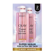 Olay Super Serum Body Wash for Extra Dry Skin, 18.5 fl oz, Reveal Luminous Skin