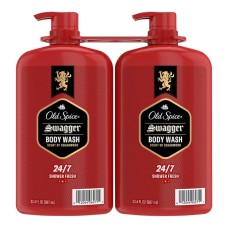 Old Spice Men's Swagger Body Wash Pump, Cedarwood Scent, 24/7 Shower Fresh, 2 pk./33.4 oz.