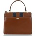  Whiskey Portico Top Handle Leather Mini Francine Satchel Bag Purse