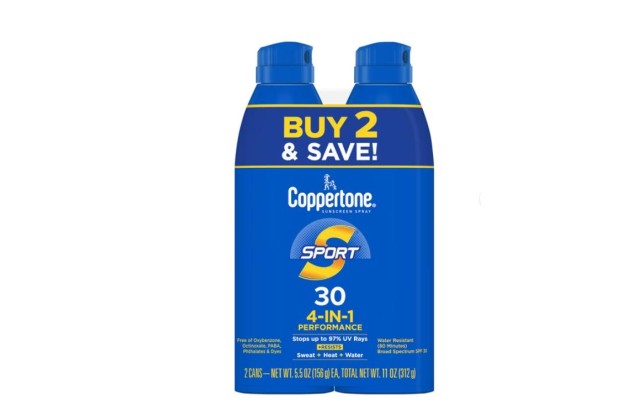  Sport 4-in-1 Performance Sunscreen Spray,Twin Pack, SPF 30, Adult, 11 oz