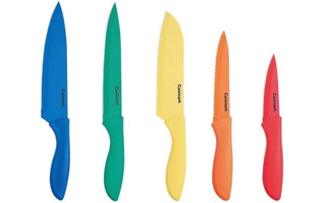  Advantage Ceramic Coated Cutlery 10 piece knife set + 5 Magnetic bag clips