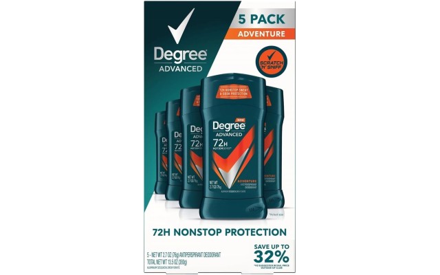 Degree for Men Advanced Antiperspirant Adventure 2.7 Ounce (5 Pack)