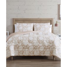 Hallmart Collectibles Orena 2-Pc. Reversible Twin Comforter Set Bedding, Tan/Ivory