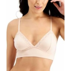 Jenni On Repeat Wide Lace Bralette, Nude, Small